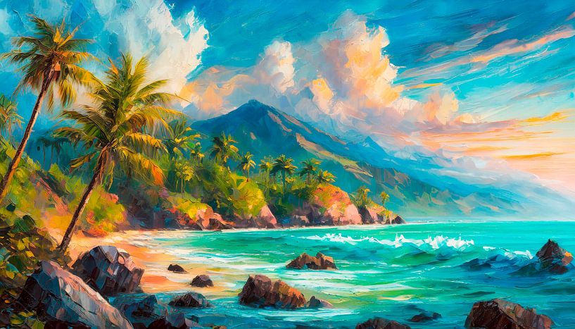 Strand mit Palmen von Mustafa Kurnaz