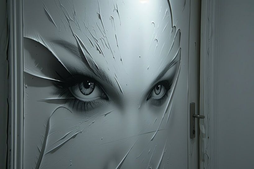 Augen in der Wand Surrealismus von Egon Zitter