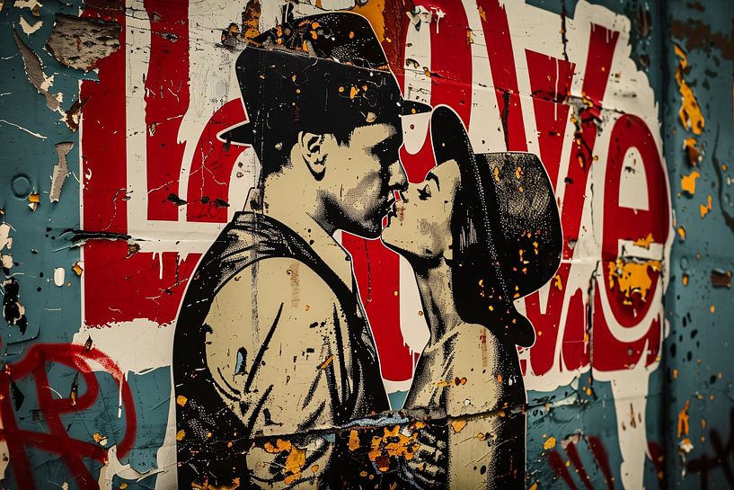 L'amour entrelacé sur fond urbain par Art & Soul Creations