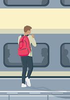 Étudiant en train