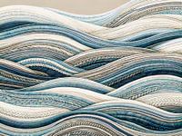 Nordic Sea, modern Scandinavian textile art Abstraction