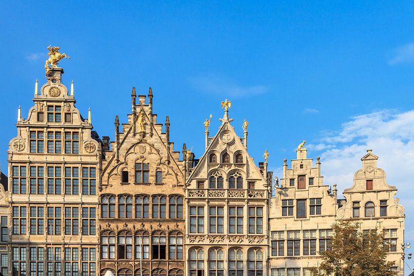 Gevels aan de Grote Markt in Antwerpen von Dennis van de Water