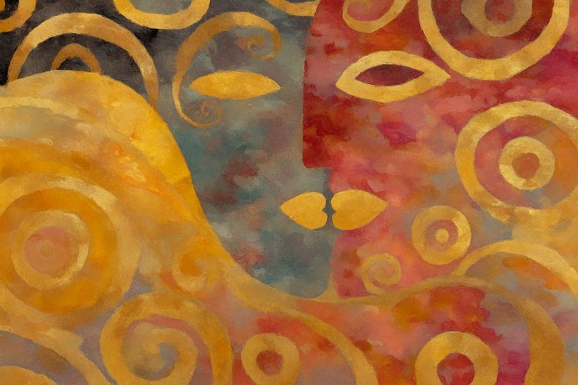 Twee gezichten in abstracte stijl van Whale & Sons