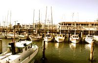 Bateaux sepia, San Francisco, Californie