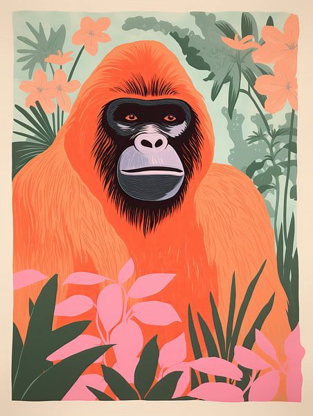 Portrait du gorille orange par Frank Daske | Foto & Design