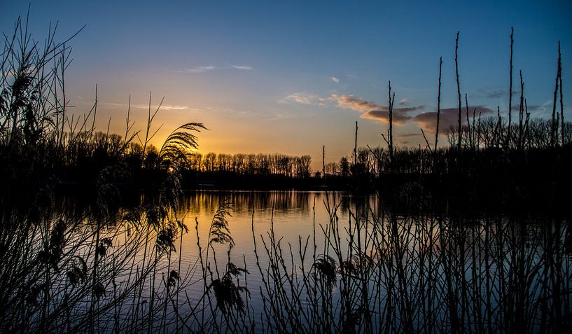 Zonsondergang aan de Gavers, Geraardsbergen by Ronald De Neve