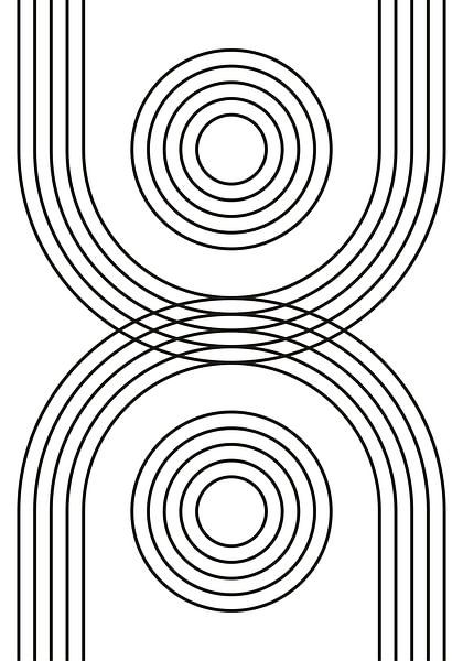 Poster für minimalistische und abstrakte Kunst - Kreuzungen der Schicksale von Aplotica Studio
