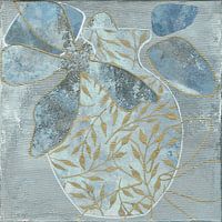 Abstract Vase in Shades of Blue