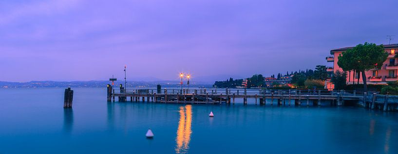 Panorama and sunset in Sirmione, Lake Garda, Italy by Henk Meijer Photography