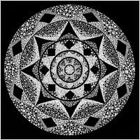 Mandala in Schwarz und Weiß