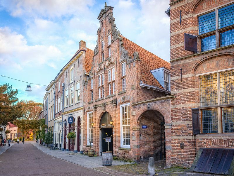 Alte Gebäude am Zaadmarkt und alter Markt von Zutphen von Bart Ros
