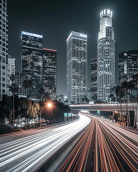 Los Angeles by night by fernlichtsicht
