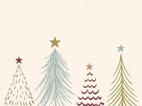 Vier Weihnachtsbäume