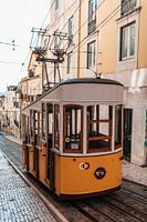 Gelbe Straßenbahn Lissabon