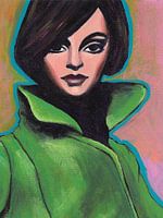 Girl In Green Coat (Close-up)