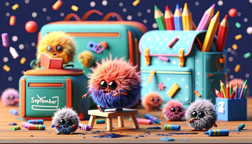 Monströser Schulanfang voller Farbe und Spaß von artefacti