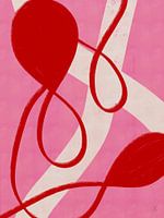 Abstrait rouge et rose