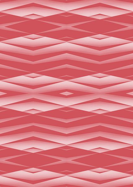 Abstract geometry shapes coral by FRESH Fine Art