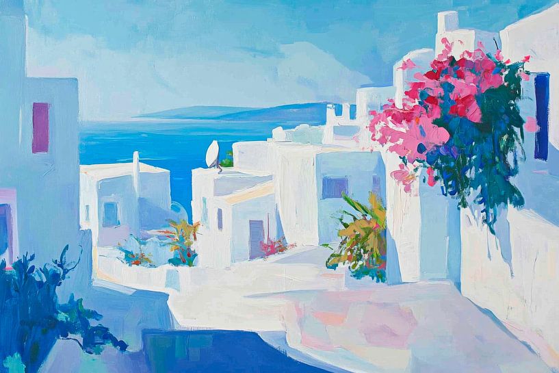 Vue du littoral grec par Poster Art Shop