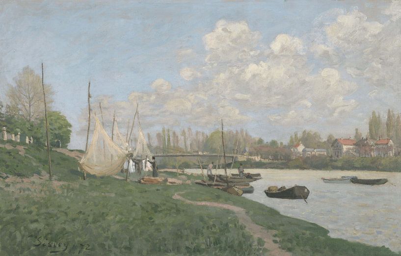 Alfred Sisley~Droging netten van finemasterpiece