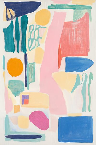 Abstracte kleurrijke geometrie van Melloi Art Prints