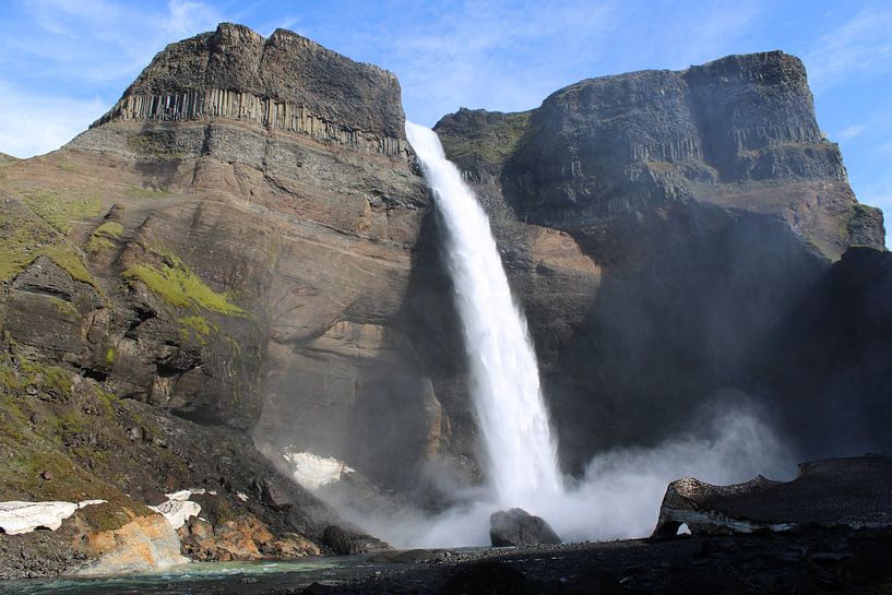 Háifoss Wasserfall im isländischen Hochland von Karsten Volkmer
