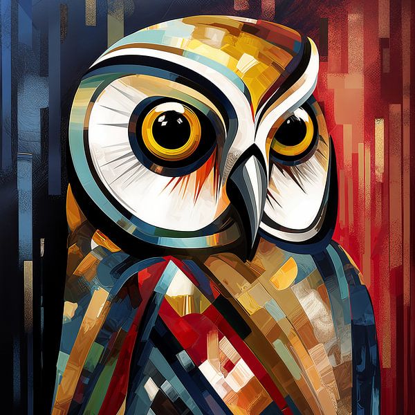 Owl Abstract by Eye catching paintings