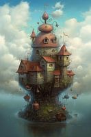 Kleine Insel mit Schloß