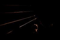 Nachtelijk silhouet luipaard