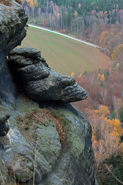View from the Lilienstein (Saxon Switzerland / Elbe Sandstone Mountains) in autumn by t.ART