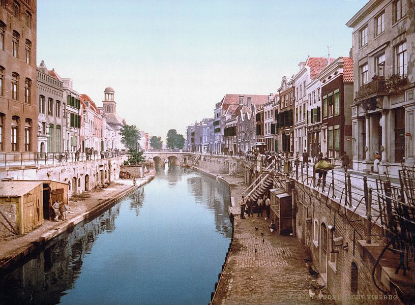 Oude Gracht und Viebrug, Utrecht von Vintage Afbeeldingen