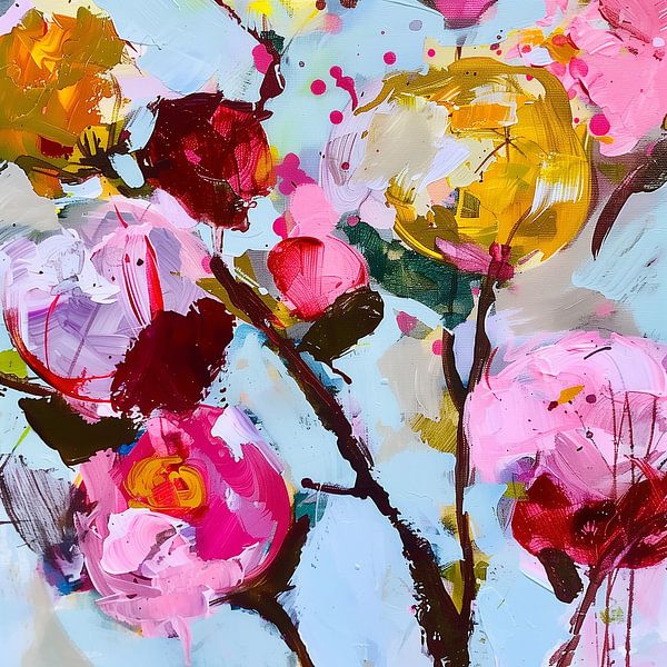 Ausdrucksstarke Blumen: Ein Tanz der Farben und Formen von Color Square