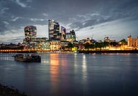 Skyline von London über der Themse