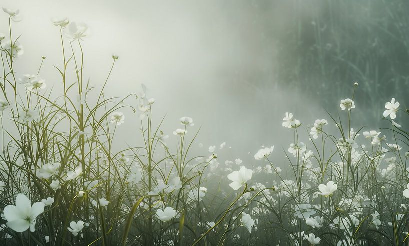 La flore dans la brume matinale par fernlichtsicht