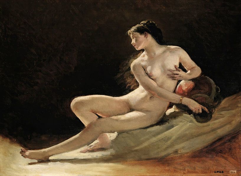 Studie für die Figur der Seine, für die opera garnier, paris, Isidore Pils von Meisterhafte Meister