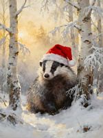 Weihnachten unter den Birkenbäumen - Dachs