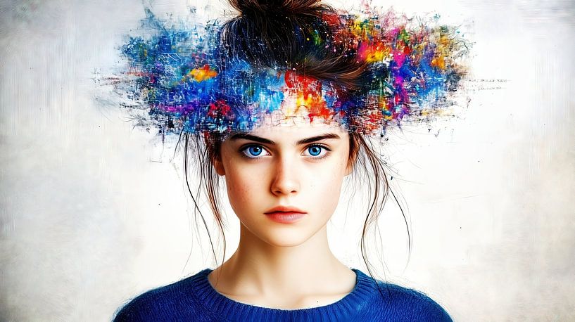 A young woman's creative burst of colour by Frank Heinz