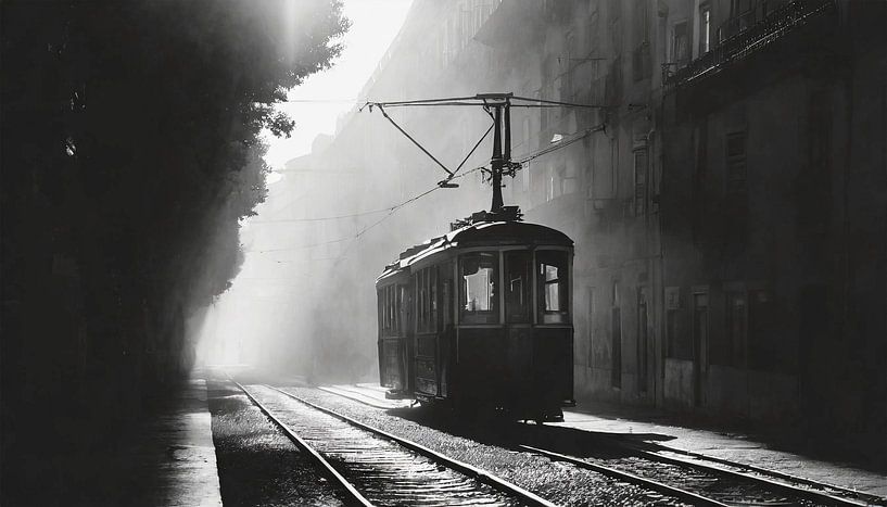 Lisbonne ville du matin avec brouillard par Mustafa Kurnaz