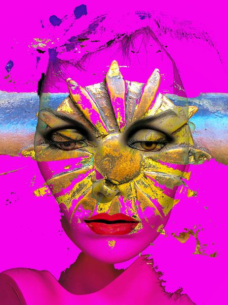 The face with the sun von Gabi Hampe