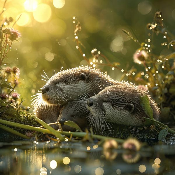 Otter in der Morgensonne von DNH Expressions