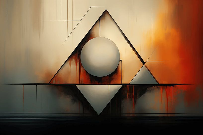 Peinture à l'huile abstraite sur le feu par Ton Kuijpers