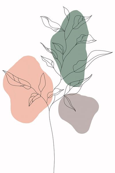 Wildblume in Pastell von Munich Art Prints