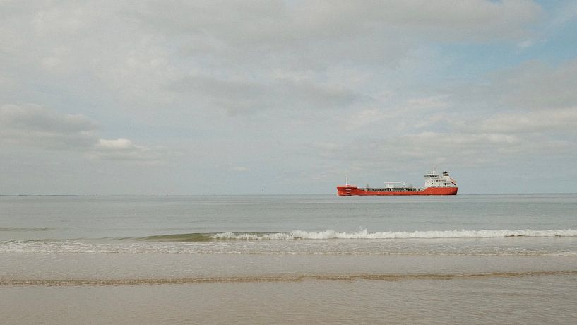 Ship on the Westerschelde by Tom Haak