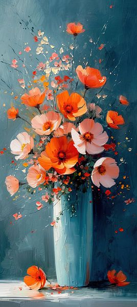 Buntes Blumenstillleben von Kunst Laune