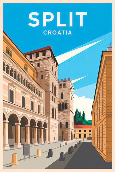 Split, Croatie par Poster Art Shop