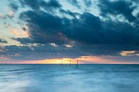 Sunset at the beach of Rockanje