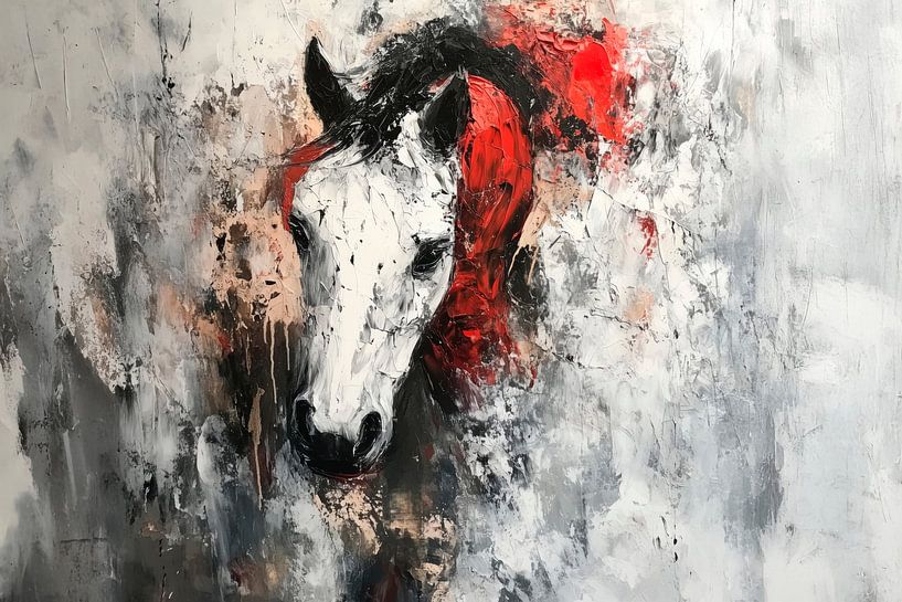 Portrait abstrait de cheval par Richards Fine Art