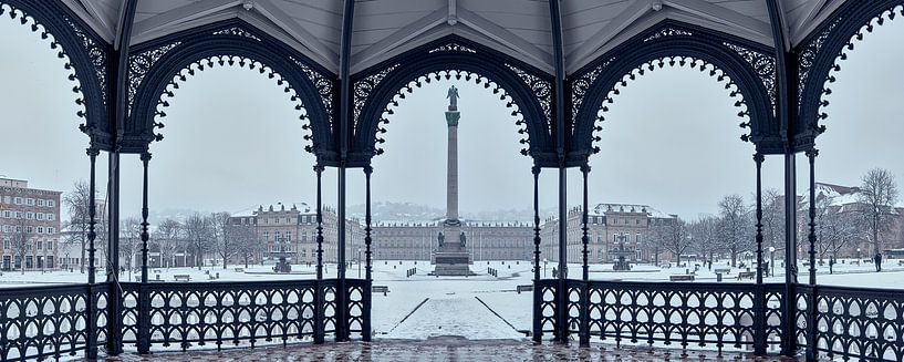 Stuttgarter Schlossplatz im Schnee von Keith Wilson Photography