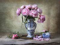 Pfingstrose in Delfter Blau