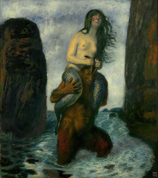 Franz von Stuck - Faun und Nixe (1902) von Peter Balan